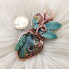 Gary Green Jasper Copper Heart Statement Pendant