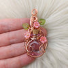 Spell Bottle Flower Pendant