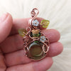Spell Bottle Flower Pendant
