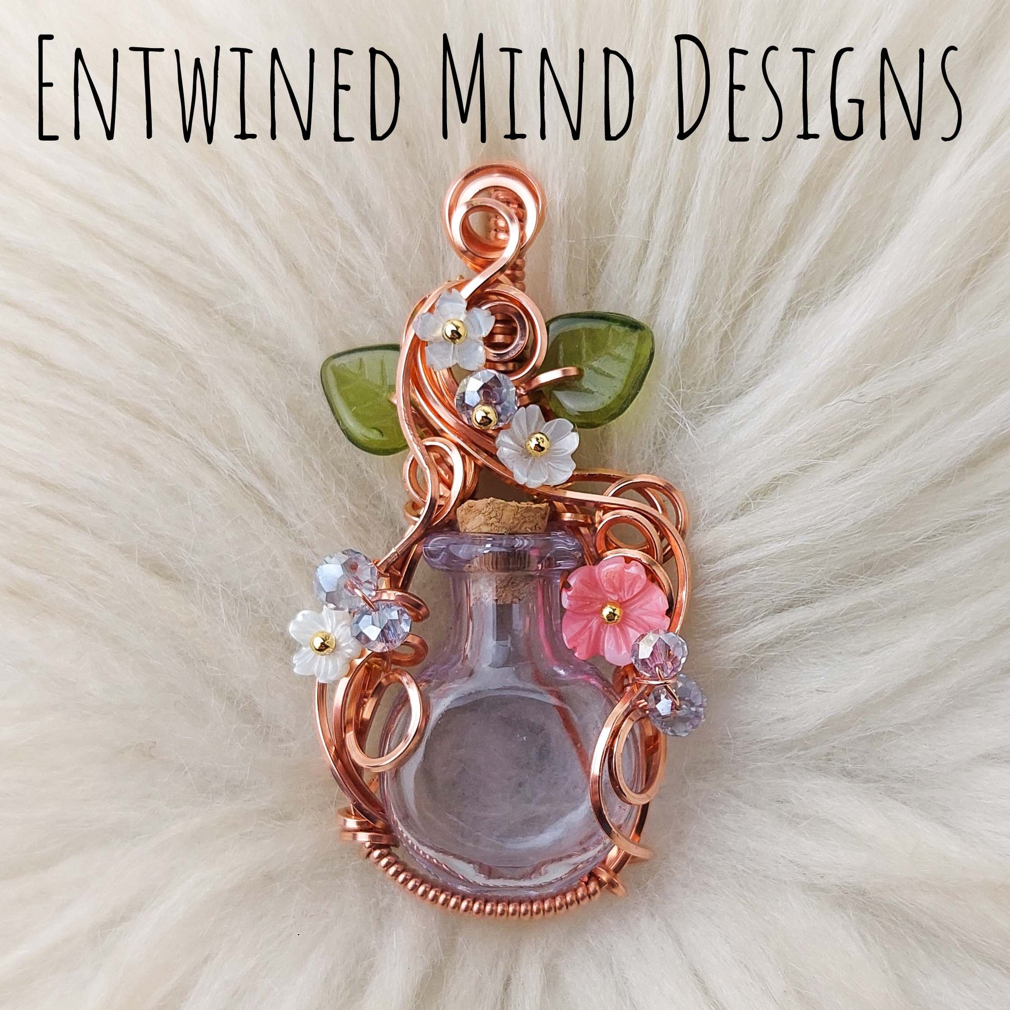 Spell Bottle Flower Pendant