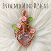 Potion Bottle Pink Flower Pendant