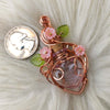 Potion Bottle Pink Flower Pendant