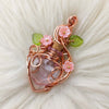 Potion Bottle Pink Flower Pendant