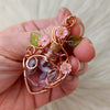 Potion Bottle Pink Flower Pendant