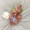Potion Bottle Pink Flower Pendant