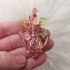 Potion Bottle Pendant With Butterfly Accents