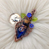 Blue Pointed Potion Bottle Pendant