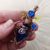 Blue Pointed Potion Bottle Pendant