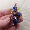 Blue Pointed Potion Bottle Pendant