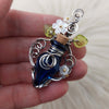 Blue Potion Bottle Pendant In Sterling Silver