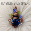 Horse Shoe Blue Potion Bottle Pendant