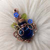 Horse Shoe Blue Potion Bottle Pendant