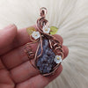 Grape Agate Statement Pendant