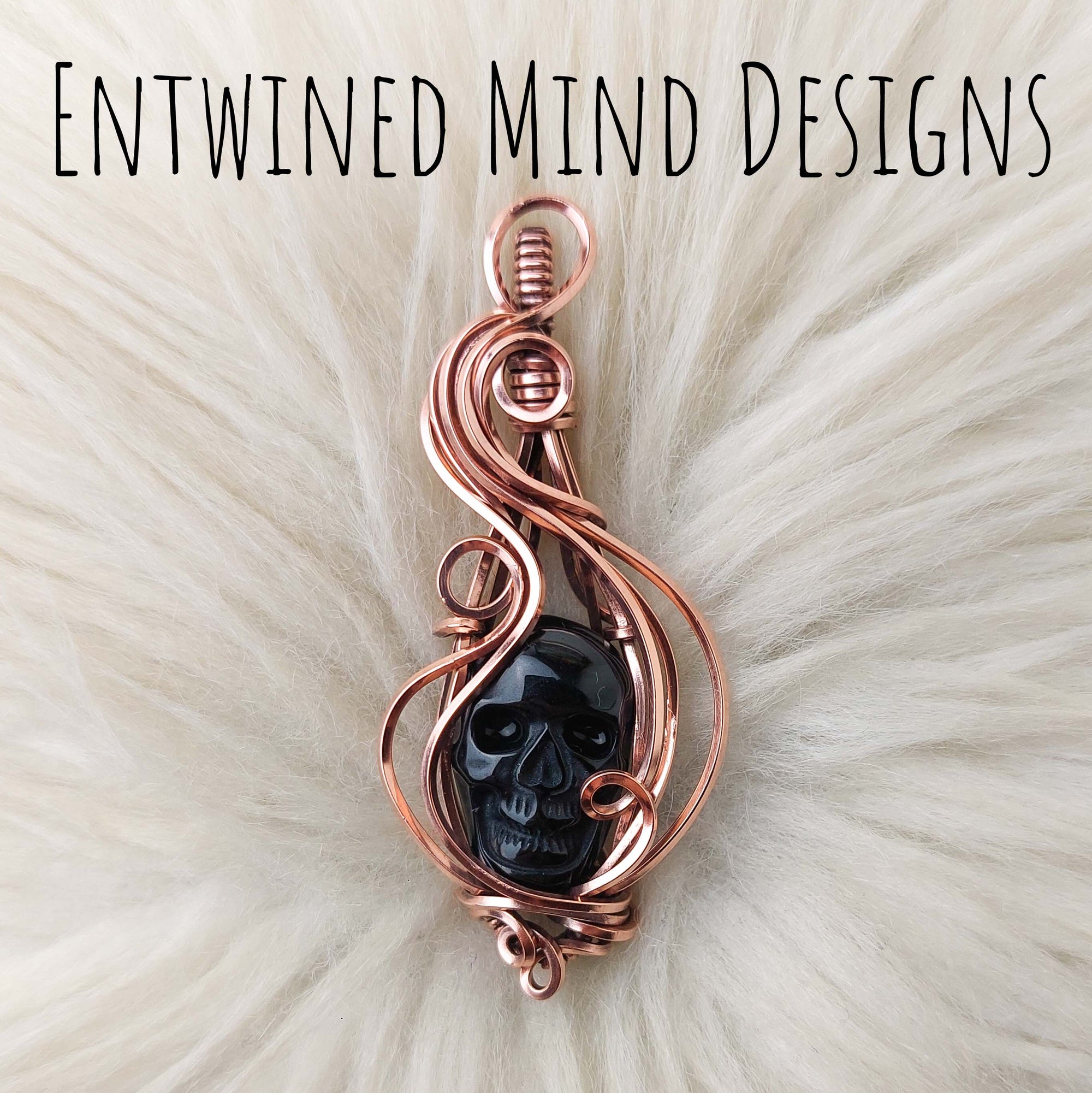 Obsidian Skull Pendant