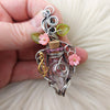 Pink With Music Note Potion Bottle Pendant In Sterling Silver