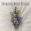 Purple Potion Bottle Pendant In Sterling Silver