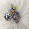 Purple Potion Bottle Pendant In Sterling Silver