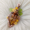 Amber Potion Bottle Pendant