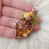 Amber Potion Bottle Pendant