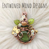 Green Lock And Key Potion Bottle Pendant