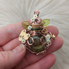 Green Lock And Key Potion Bottle Pendant