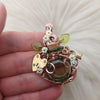 Green Lock And Key Potion Bottle Pendant
