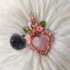 Rose Quartz Heart Pendant In Copper