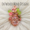 Pink Rose Potion Bottle Pendant