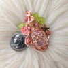 Pink Rose Potion Bottle Pendant