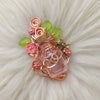 Pink Rose Potion Bottle Pendant
