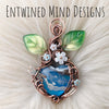 Plume Agate Doublet And Dragonfly Pendant