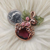 Swarovski Crystal Pumpkin Pendant In Copper