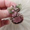 Swarovski Crystal Pumpkin Pendant In Copper
