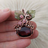 Swarovski Crystal Pumpkin Pendant In Copper