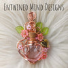 Pink Heart Potion Bottle Pendant