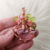 Pink Heart Potion Bottle Pendant