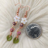 Copper Flower Drop Earrings