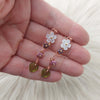 Copper Flower Drop Earrings