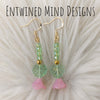 Brass And Gold Plated Butterfly Drop Earrings