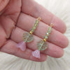 Brass And Gold Plated Butterfly Drop Earrings