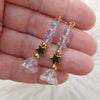 Brass And Gold Plated Star Drop Earrings
