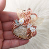 Fossil Coral Pumpkin Pendant In Copper