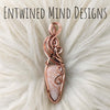 Peach Scolecite Pendant In Copper