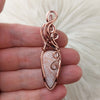 Peach Scolecite Pendant In Copper