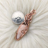 Peach Scolecite Pendant In Copper