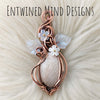 White Scolecite Pendant In Copper