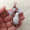 White Scolecite Pendant In Copper