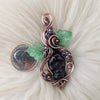 Obsidian Skull Pendant With Leaves And Flowers