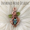 Labradorite Skull Pendant
