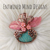 Amazonite Pumpkin Pendant In Copper